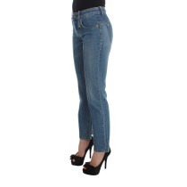 Costume National Schicke Slim Fit Blue Jeans für die moderne Frau