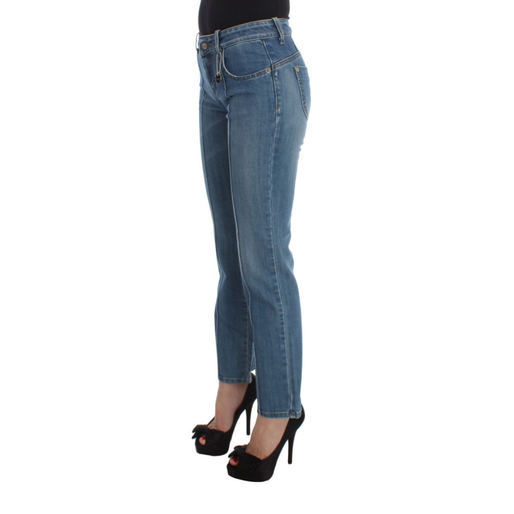 Costume National Schicke Slim Fit Blue Jeans für die moderne Frau