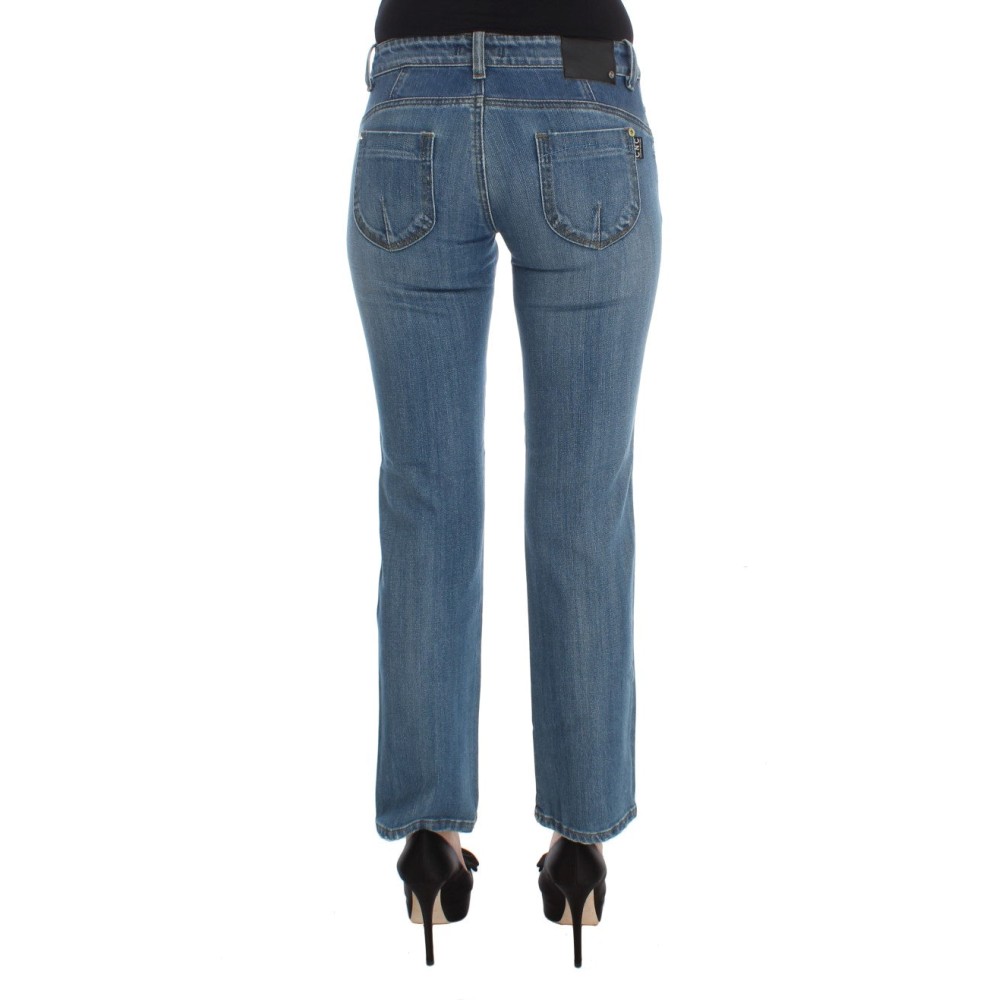 Costume National Schicke Slim Fit Blue Jeans für die moderne Frau