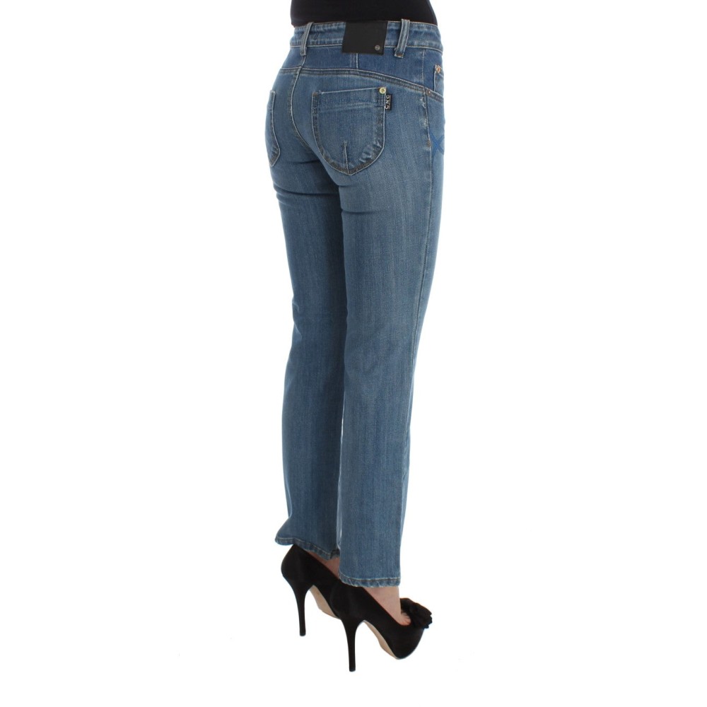 Costume National Schicke Slim Fit Blue Jeans für die moderne Frau