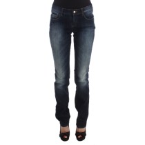 Costume National Schlanke Slim Fit Jeans aus schwarzem Denim
