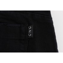 Costume National Schlanke Slim Fit Jeans aus schwarzem Denim