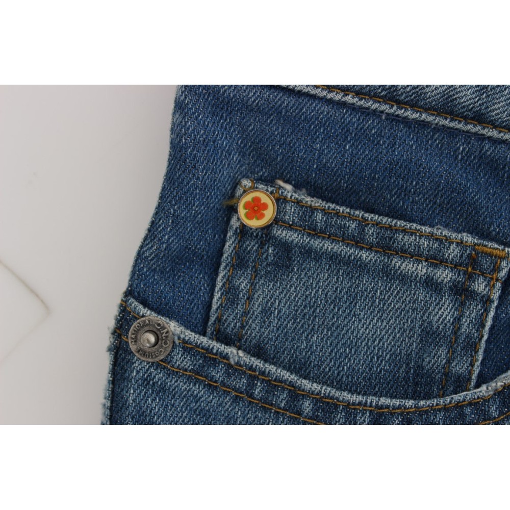 Costume National Schicke Slim Fit Blue Jeans für die moderne Frau