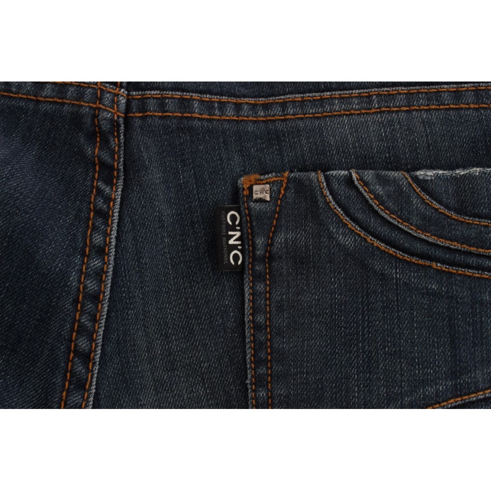 Costume National Schicke blaue Regular Fit Designer Jeans