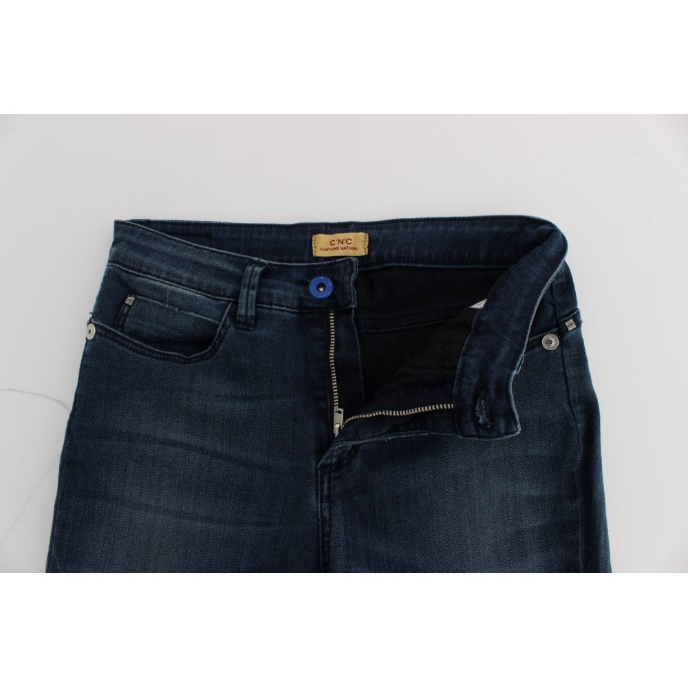 Costume National Schlanke italienische Designer-Jeans mit schmaler Passform