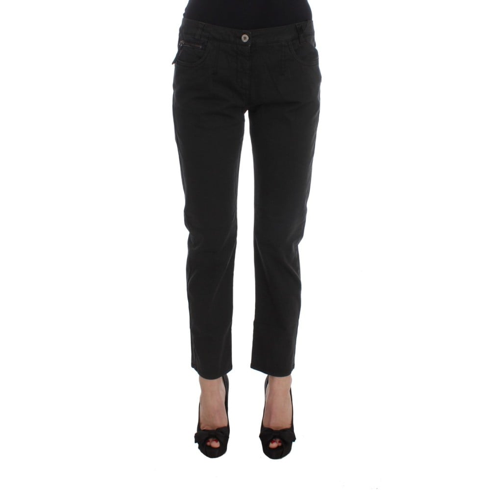 Costume National Schicke schwarze Regular Fit Denim Jeans