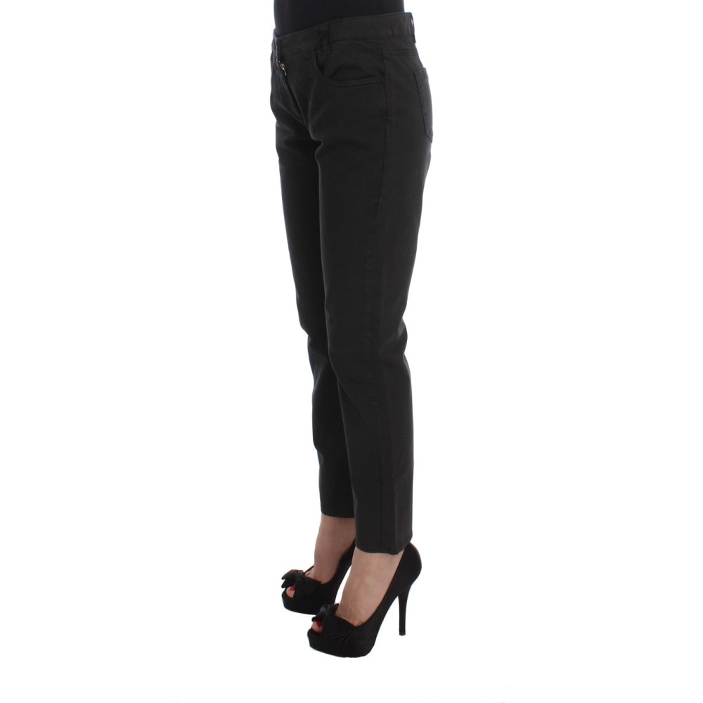 Costume National Schicke schwarze Regular Fit Denim Jeans
