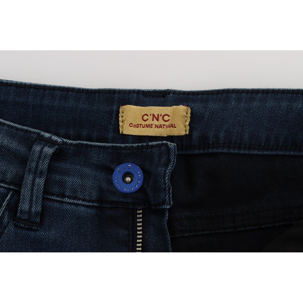 Costume National Schlanke italienische Designer-Jeans mit schmaler Passform