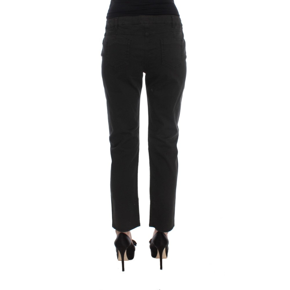 Costume National Schicke schwarze Regular Fit Denim Jeans