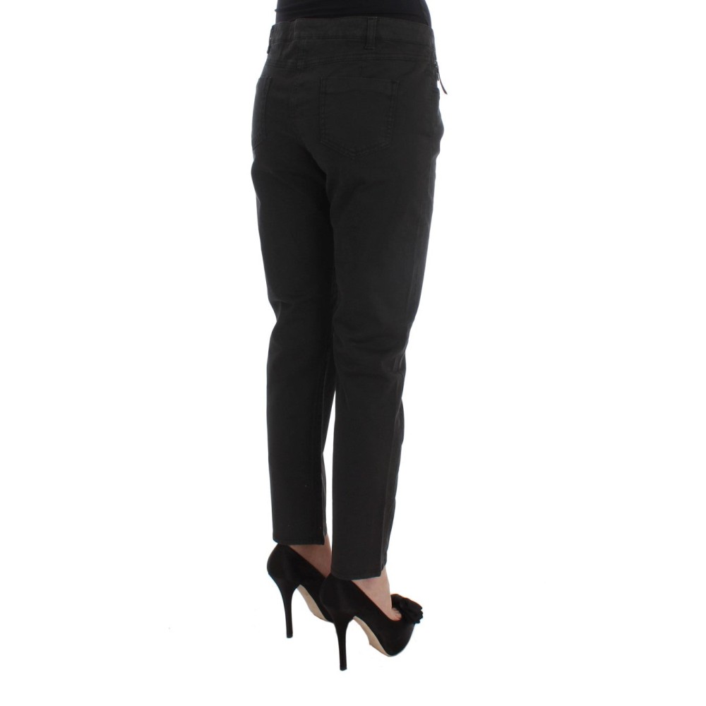 Costume National Schicke schwarze Regular Fit Denim Jeans