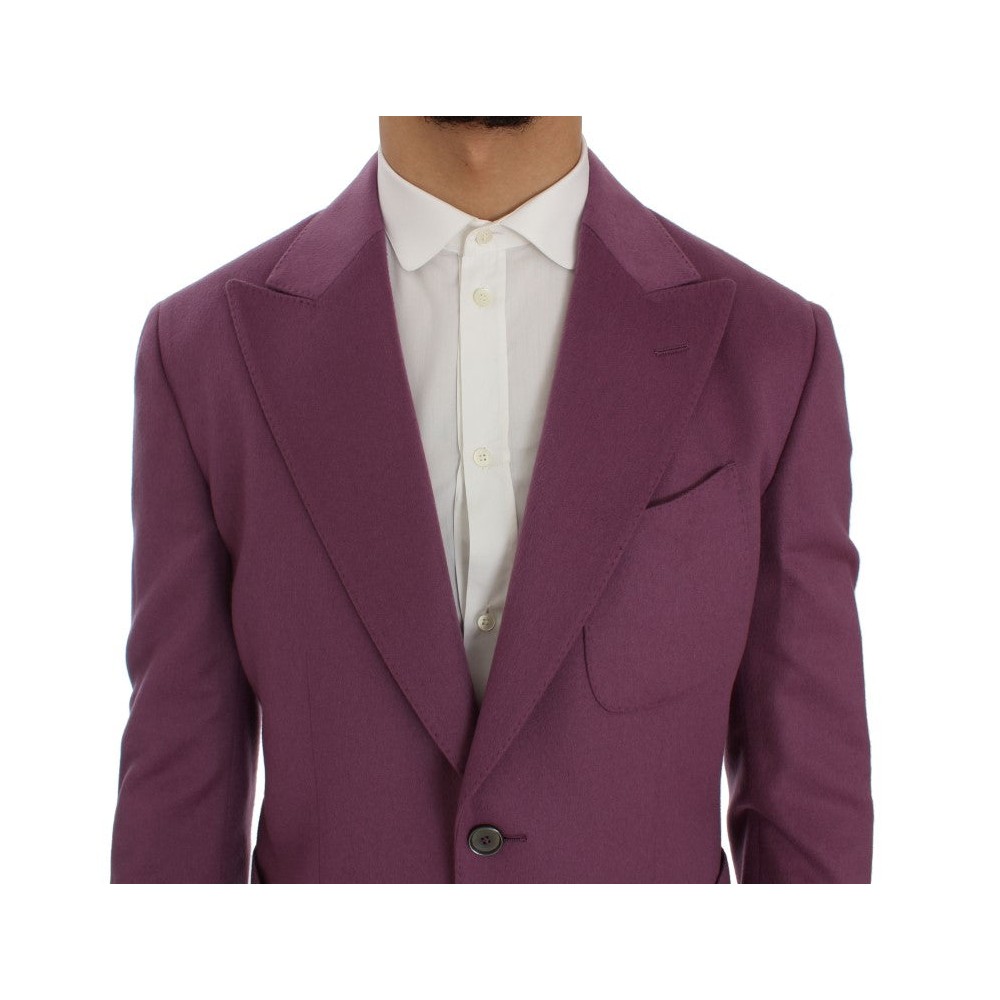 Dolce & Gabbana Eleganter violetter Blazer aus einer Kaschmir-Seiden-Mischung