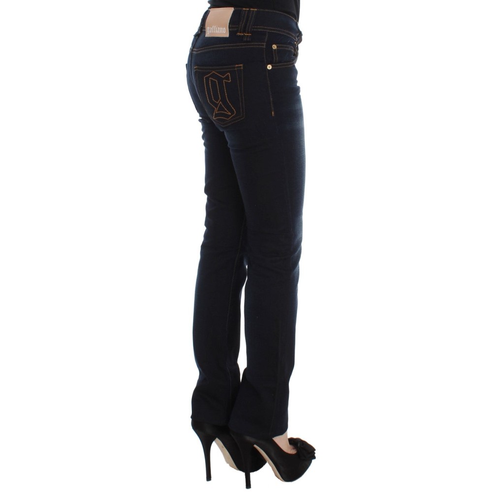John Galliano Elegante Slim Fit Designer Jeans