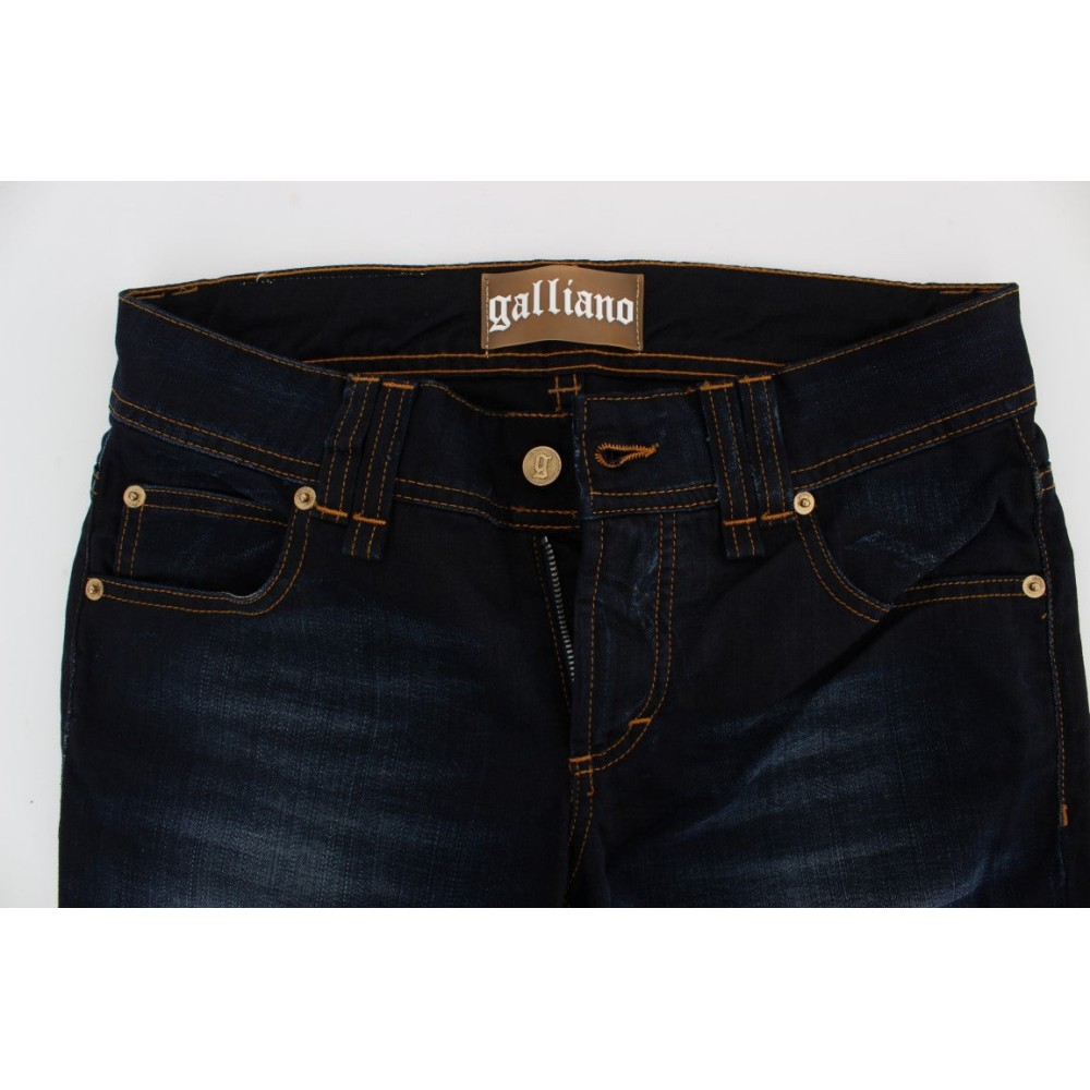 John Galliano Elegante Slim Fit Designer Jeans