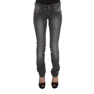 John Galliano Elegante Slim Fit Jeans mit grauer Waschung