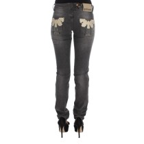 John Galliano Elegante Slim Fit Jeans mit grauer Waschung