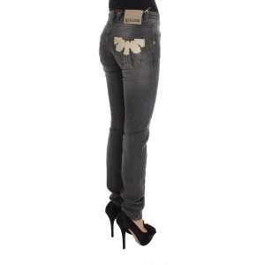 John Galliano Schlanke italienische Slim Fit Jeans in schickem Blau