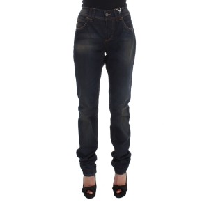 John Galliano Schicke blaue Boyfriend Fit Jeans