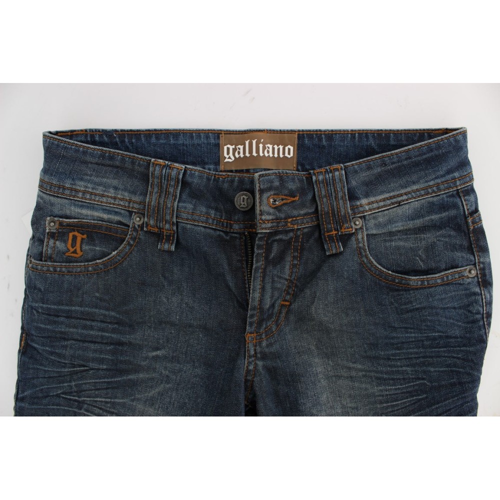 John Galliano Chic Slim Fit Blaue Jeans