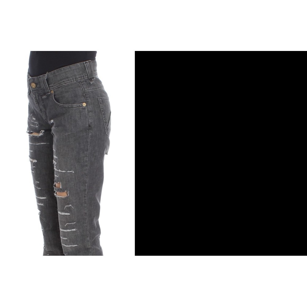 John Galliano Schicke Boyfriend Jeans mit blauer Waschung