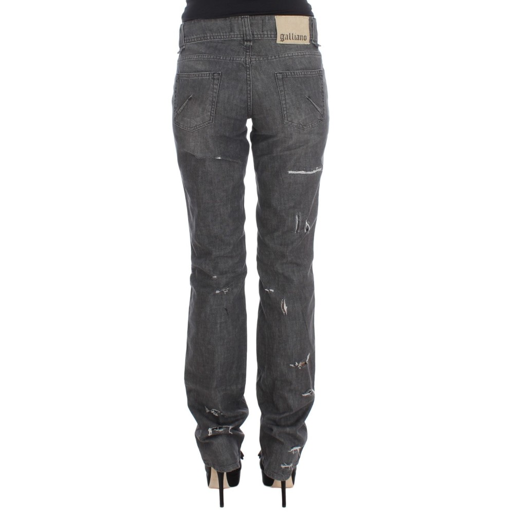 John Galliano Schicke Boyfriend Jeans mit blauer Waschung