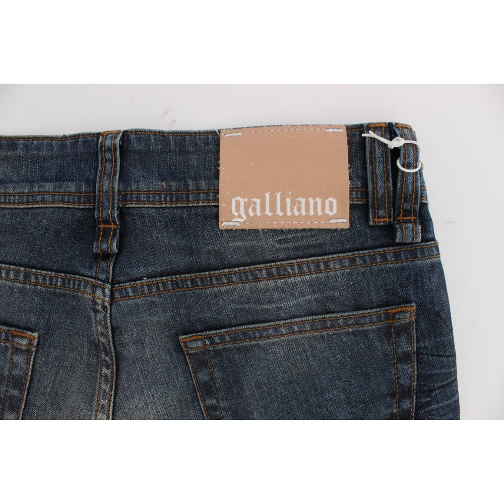 John Galliano Chic Slim Fit Blaue Jeans