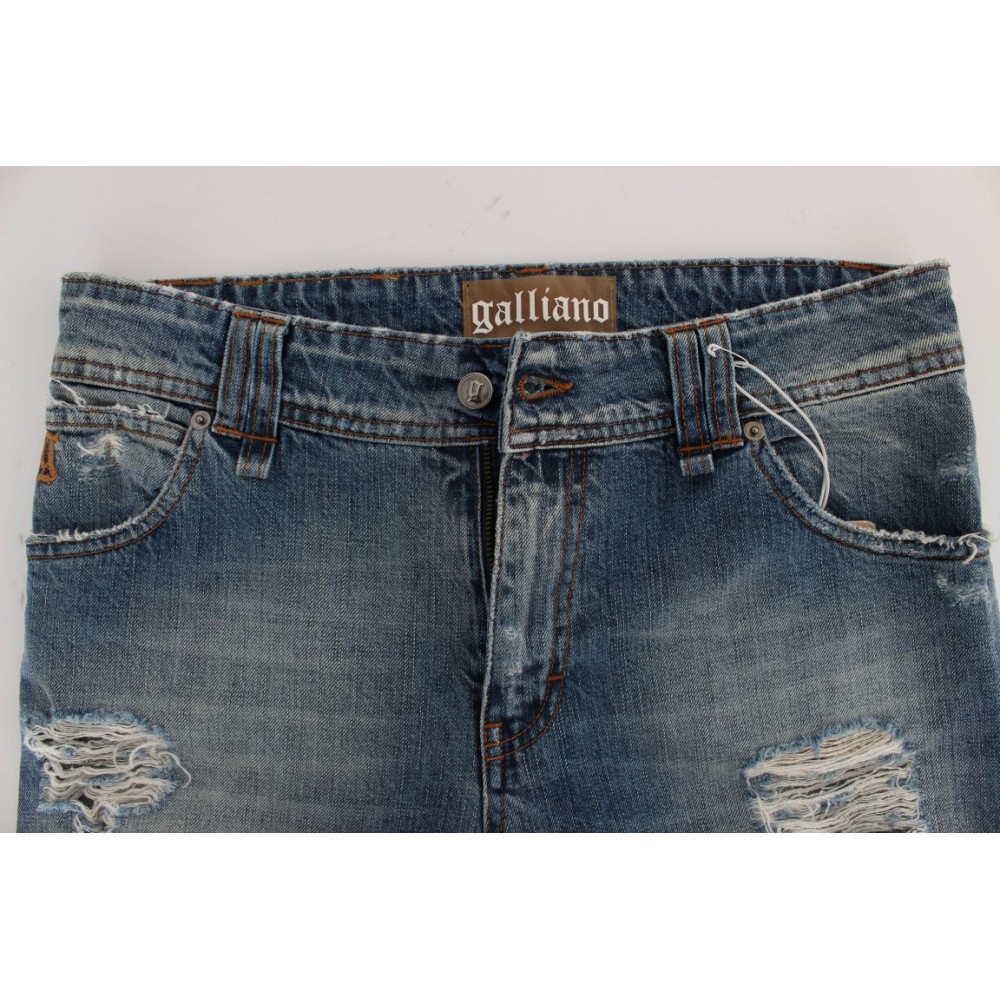 John Galliano Schicke Boyfriend Jeans mit blauer Waschung