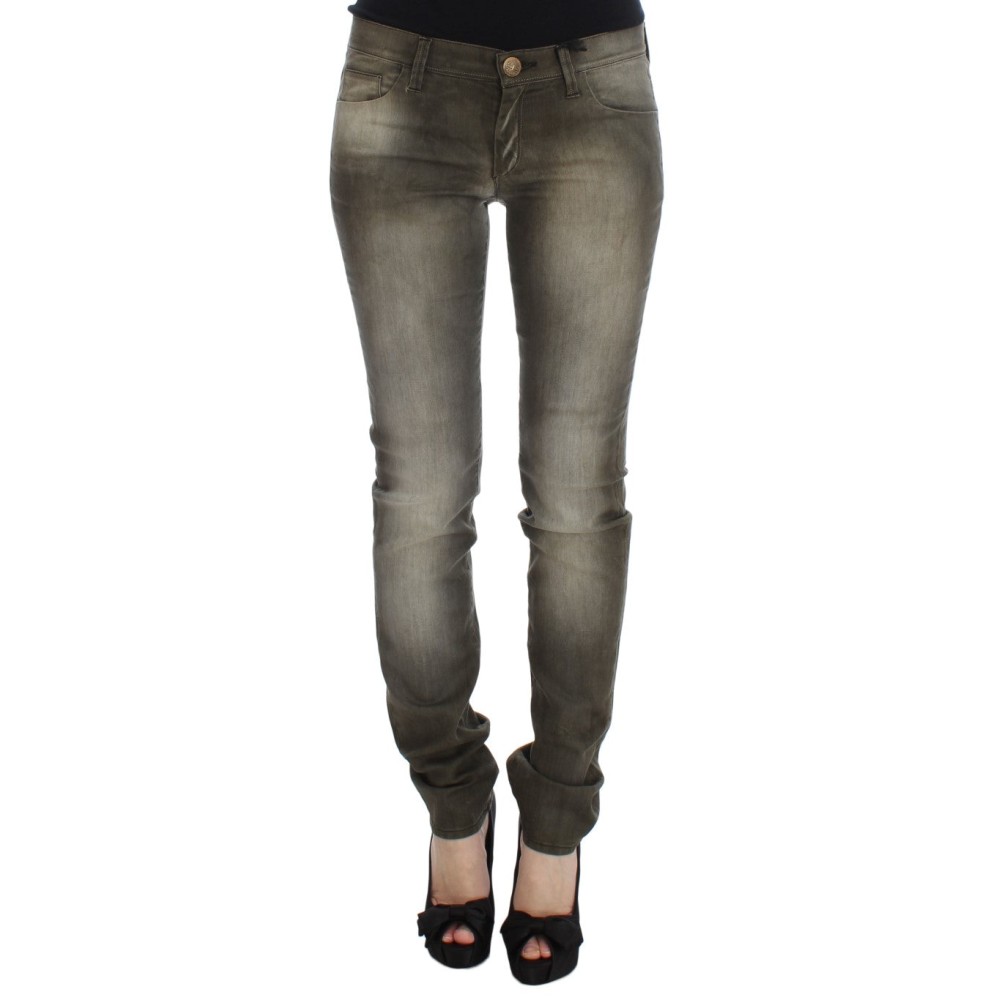 Ermanno Scervino Schicker grauer Slim Fit Italian Denim