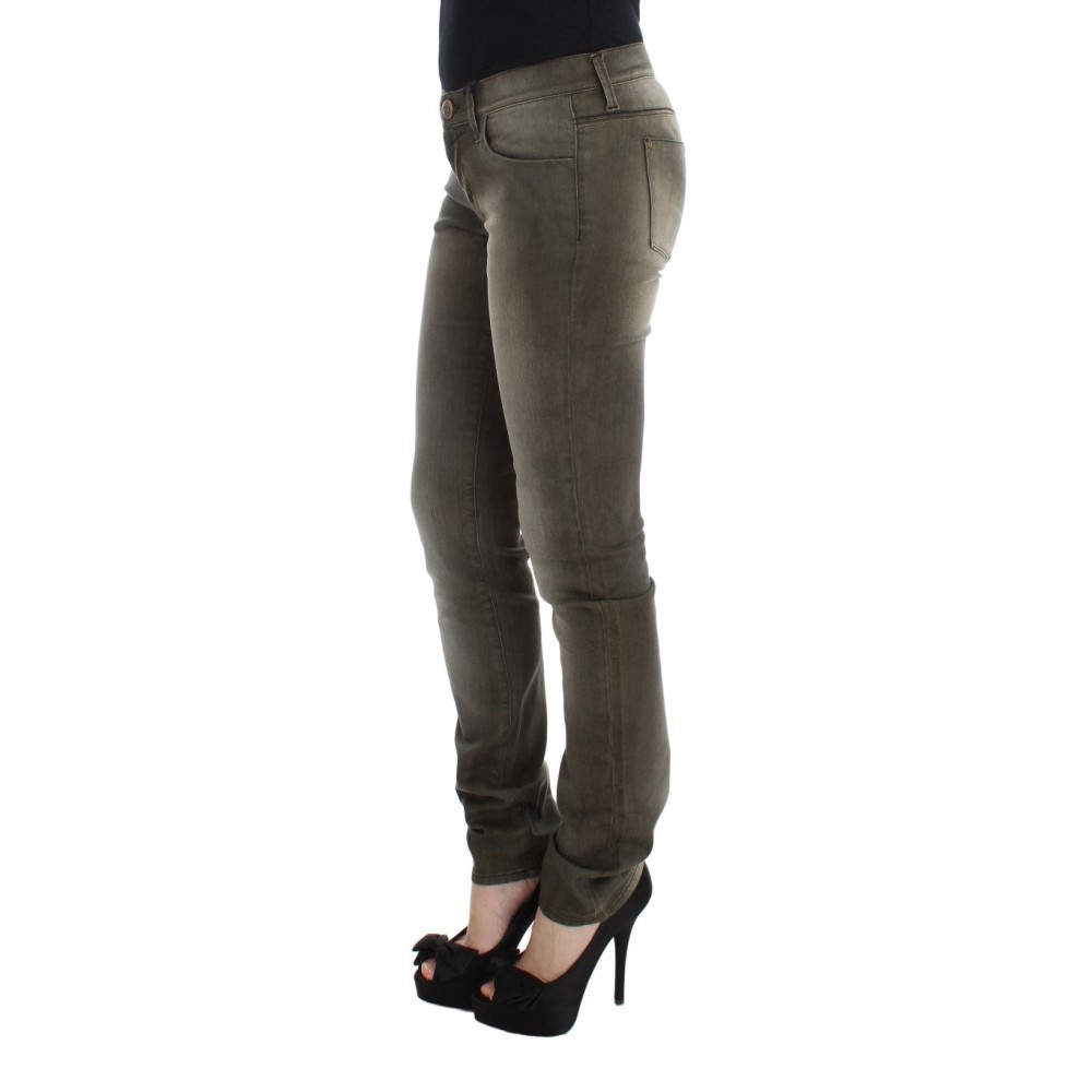 Ermanno Scervino Schicker grauer Slim Fit Italian Denim