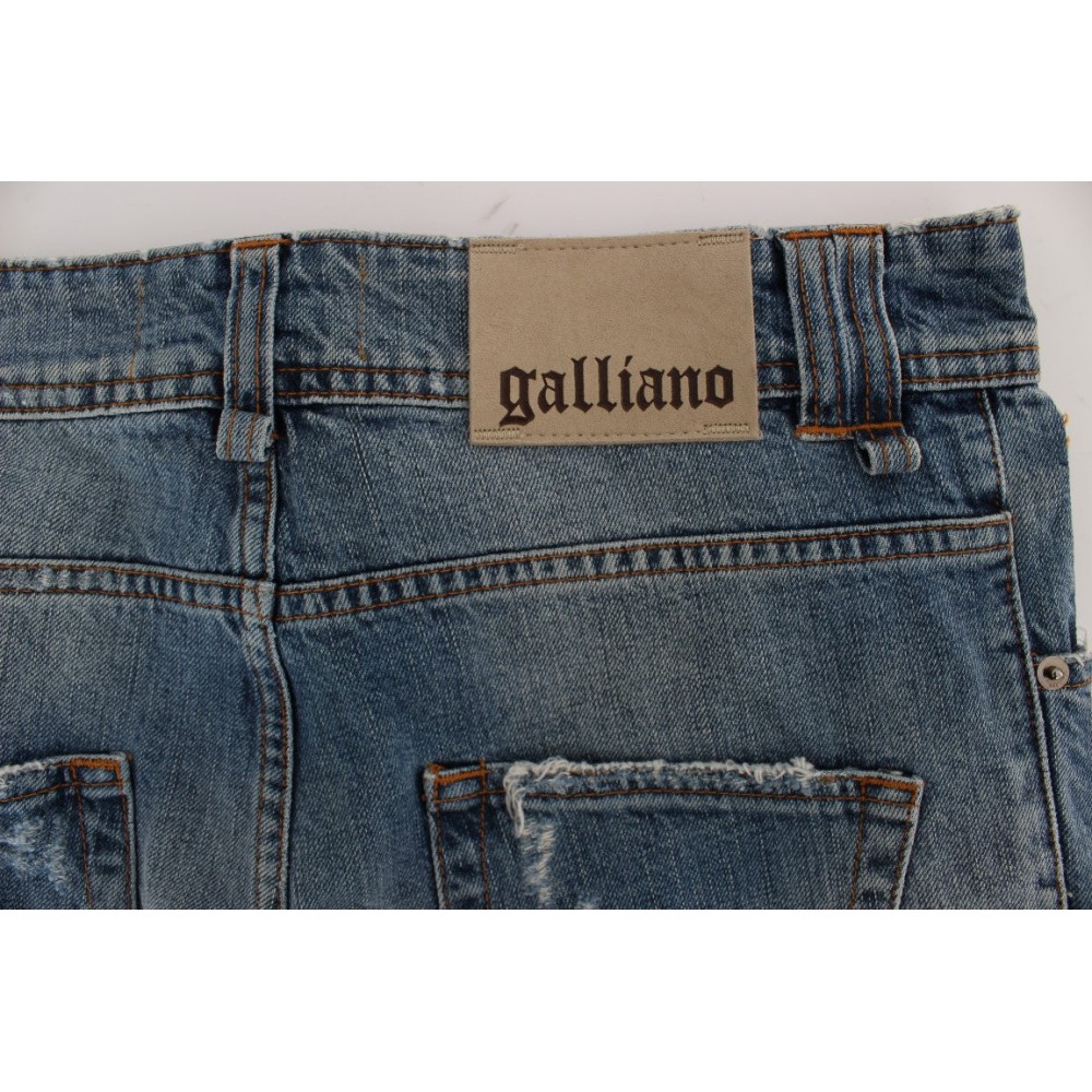 John Galliano Schicke Boyfriend Jeans mit blauer Waschung