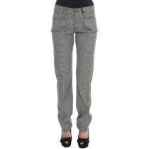 Ermanno Scervino Schicke karierte schwarz-weiße Regular Fit Hose