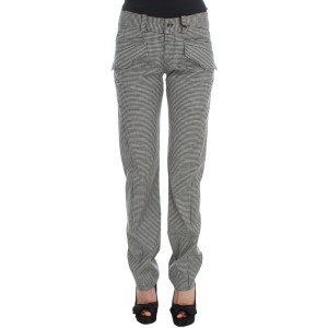 Ermanno Scervino Schicke karierte schwarz-weiße Regular Fit Hose