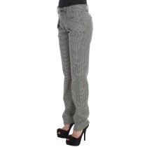 Ermanno Scervino Schicke karierte schwarz-weiße Regular Fit Hose