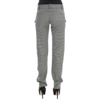 Ermanno Scervino Schicke karierte schwarz-weiße Regular Fit Hose