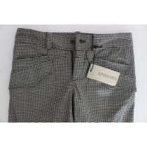 Ermanno Scervino Schicke karierte schwarz-weiße Regular Fit Hose