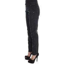 Ermanno Scervino Elegante schwarze Straight Fit Jeans