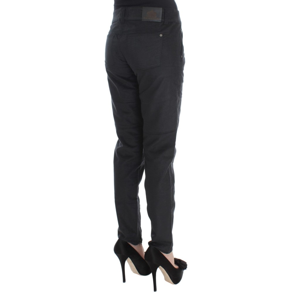 Ermanno Scervino Elegante schwarze Straight Fit Jeans