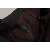 Dolce & Gabbana Elegante Lederhandschuhe in Schwarz und Bordeaux