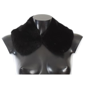 Dolce & Gabbana Elegantes schwarzes Nerzpelz-Schulterhalstuch