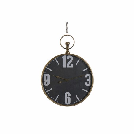 Wanduhr DKD Home Decor Kristall Schwarz Gold Eisen Vintage (60 x 6,5 x 80 cm)