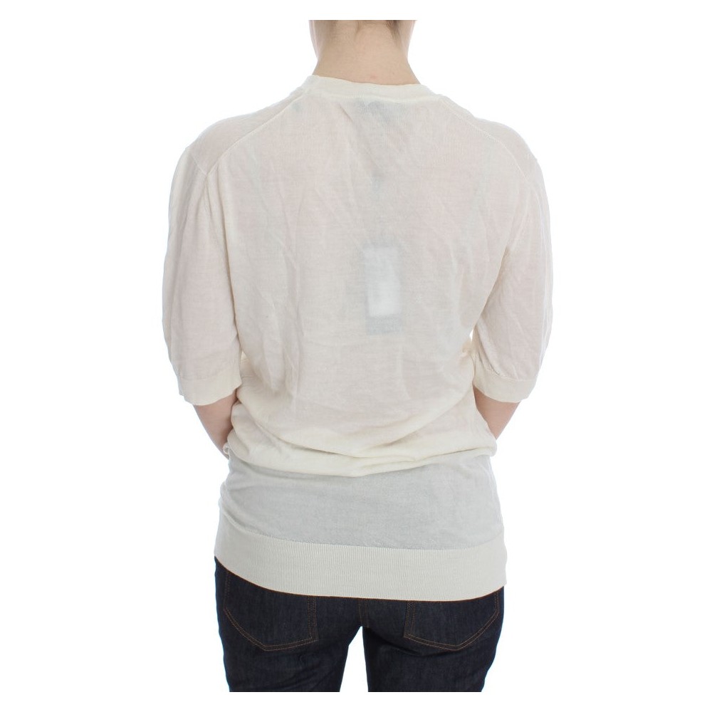 Dolce & Gabbana Eleganter weißer Kaschmirpullover