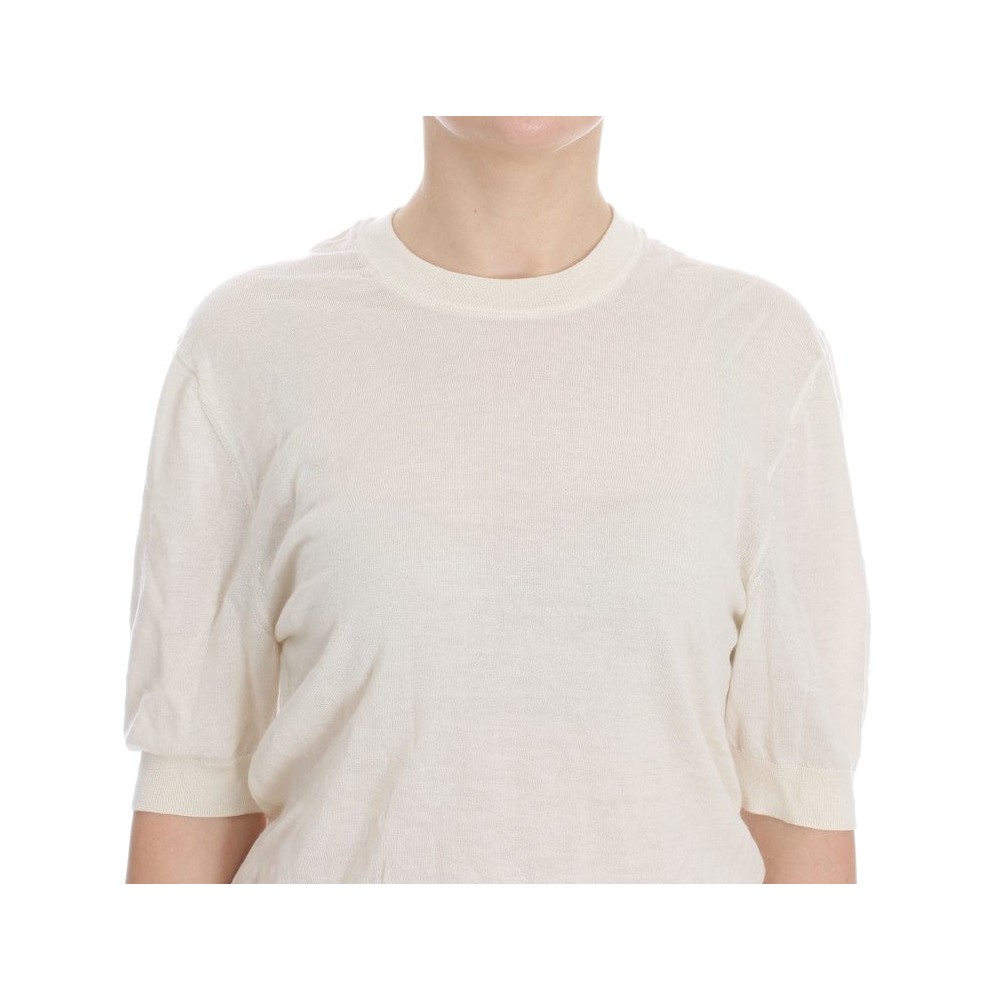 Dolce & Gabbana Eleganter weißer Kaschmirpullover