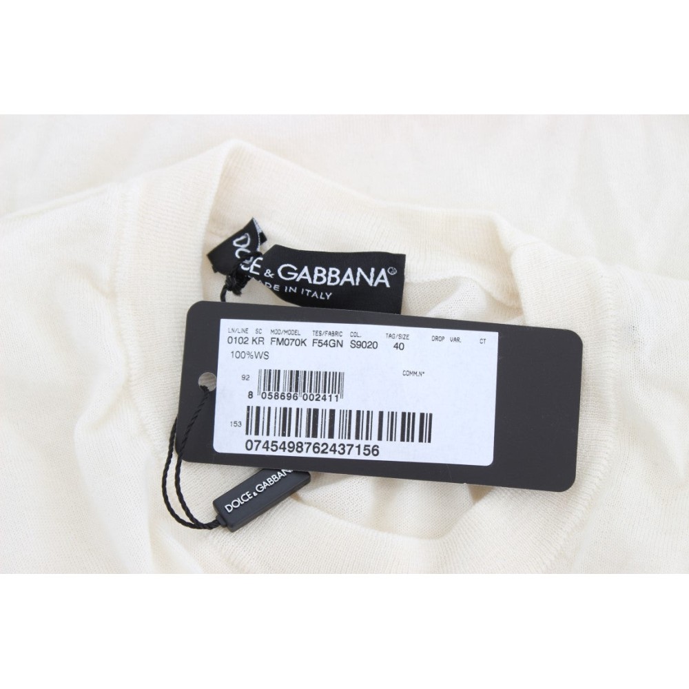 Dolce & Gabbana Eleganter weißer Kaschmirpullover