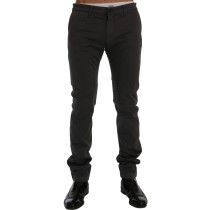 GF Ferre Elegante Slim-Fit-Hose aus grauer Baumwolle