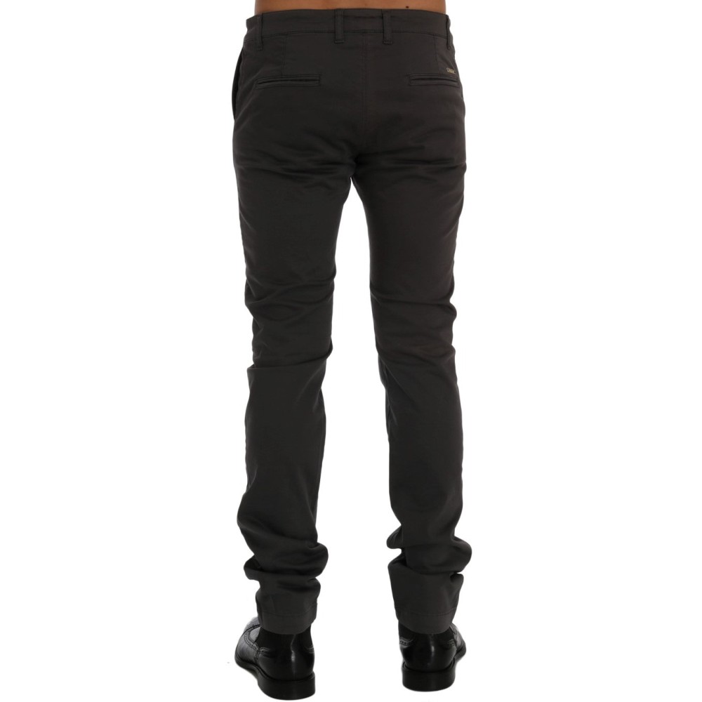 GF Ferre Elegante Slim-Fit-Hose aus grauer Baumwolle