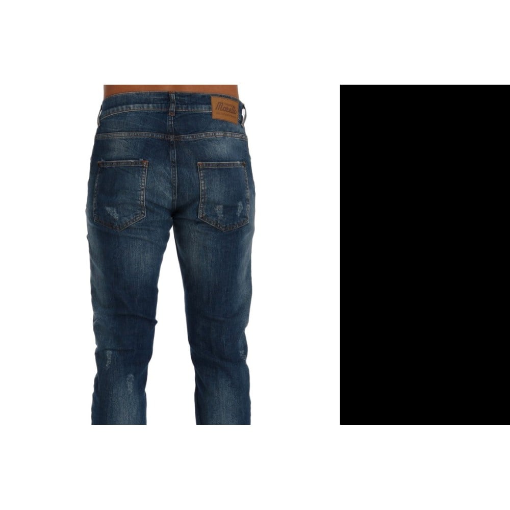 GF Ferre Elegante Slim-Fit-Hose aus grauer Baumwolle