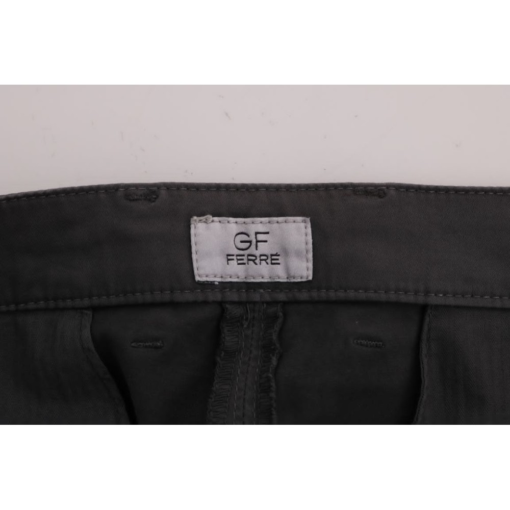 GF Ferre Elegante Slim-Fit-Hose aus grauer Baumwolle