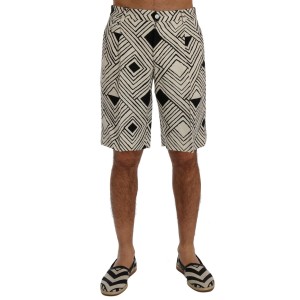 Dolce & Gabbana Schicke gestreifte Freizeitshorts - Hanf- und Leinenmischung