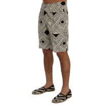 Dolce & Gabbana Schicke gestreifte Freizeitshorts - Hanf- und Leinenmischung