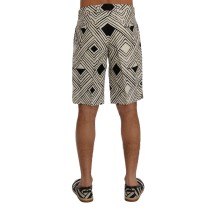 Dolce & Gabbana Schicke gestreifte Freizeitshorts - Hanf- und Leinenmischung
