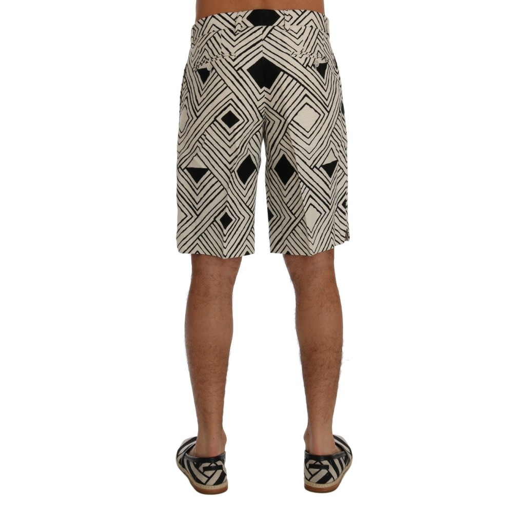 Dolce & Gabbana Schicke gestreifte Freizeitshorts - Hanf- und Leinenmischung
